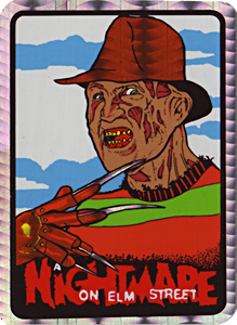A Horror Prism card featuring the film Nightmare on Elm Street