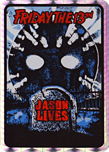 large sticker featuring the movie Friday the 13th: Jason Lives
