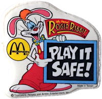 A puffy sticker featuring Roger Rabbit