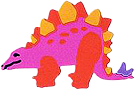 pink steggosaurus sticker