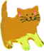 shiny yellow kitten sticker