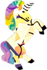 holographic rainbow-maned unicorn sticker
