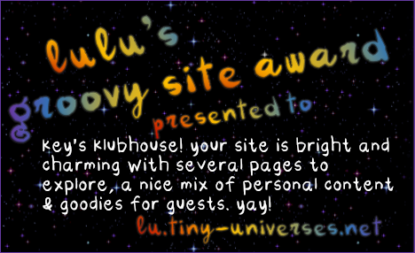 LuLu's Groovy Site Award from Tiny Universes