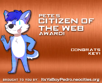 Pete's Citizen of the Web Award from It's Ya Boy Pedro