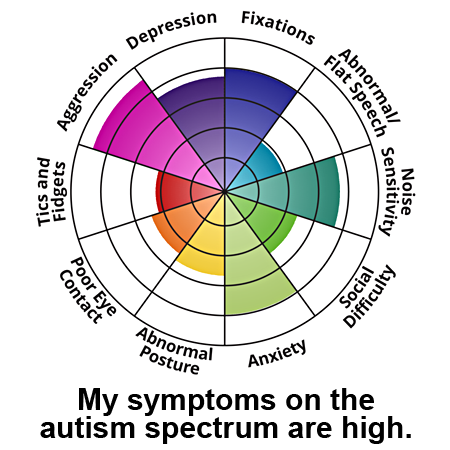My autism spectrum symptoms are moderate.