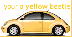 I'm a yellow VW Beetle!