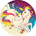 Lisa Frank: rainbow unicorns