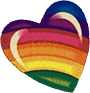 Lisa Frank: rainbow heart